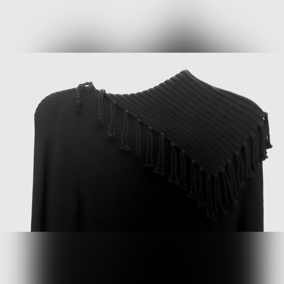 Ann Trinity Cotton Sweater Top with Unique tassled Collar - Picture 5 of 6